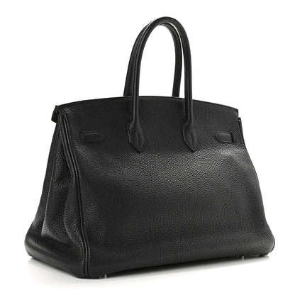 Hermes Taurillon Clemence Birkin 35 Black 3 of 11