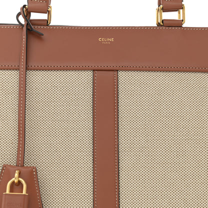 Celine Grained Calfskin Medium Cabas De France Natural Tan 8 of 12