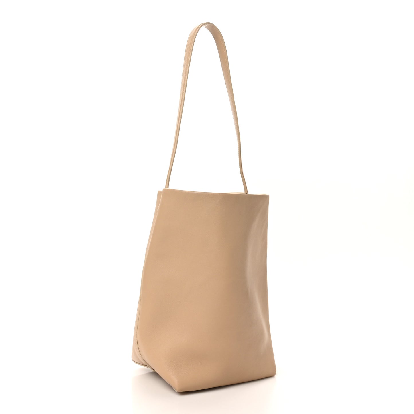 Grained Calfskin Small N/S Park Tote Dark Taupe