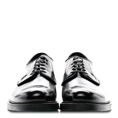 Prada Spazzolato Mens Derby Loafers 9 Black 3 of 11