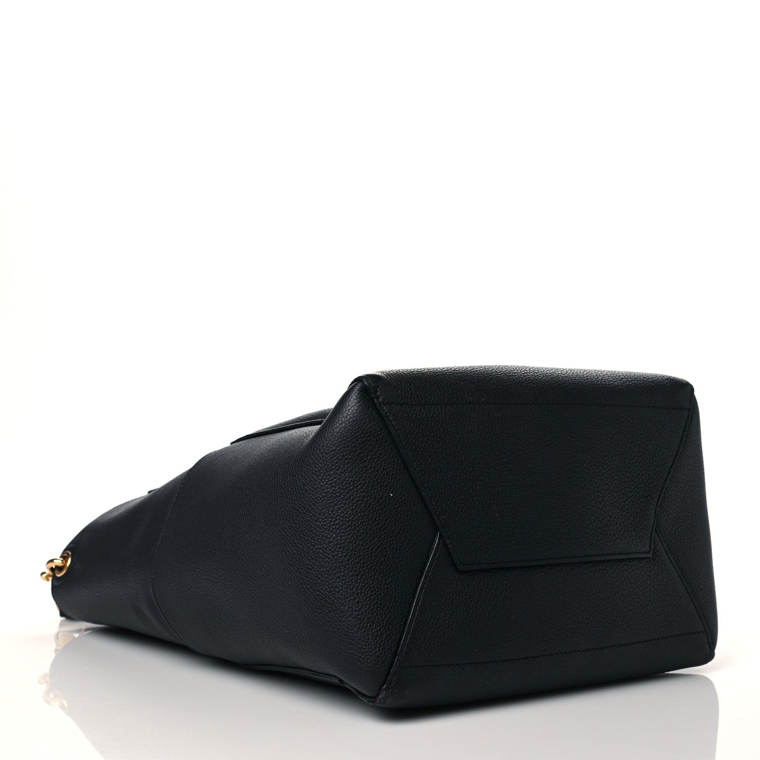 Celine Soft Grained Calfskin Sangle Bucket Bag Navy Blue 3 of 12