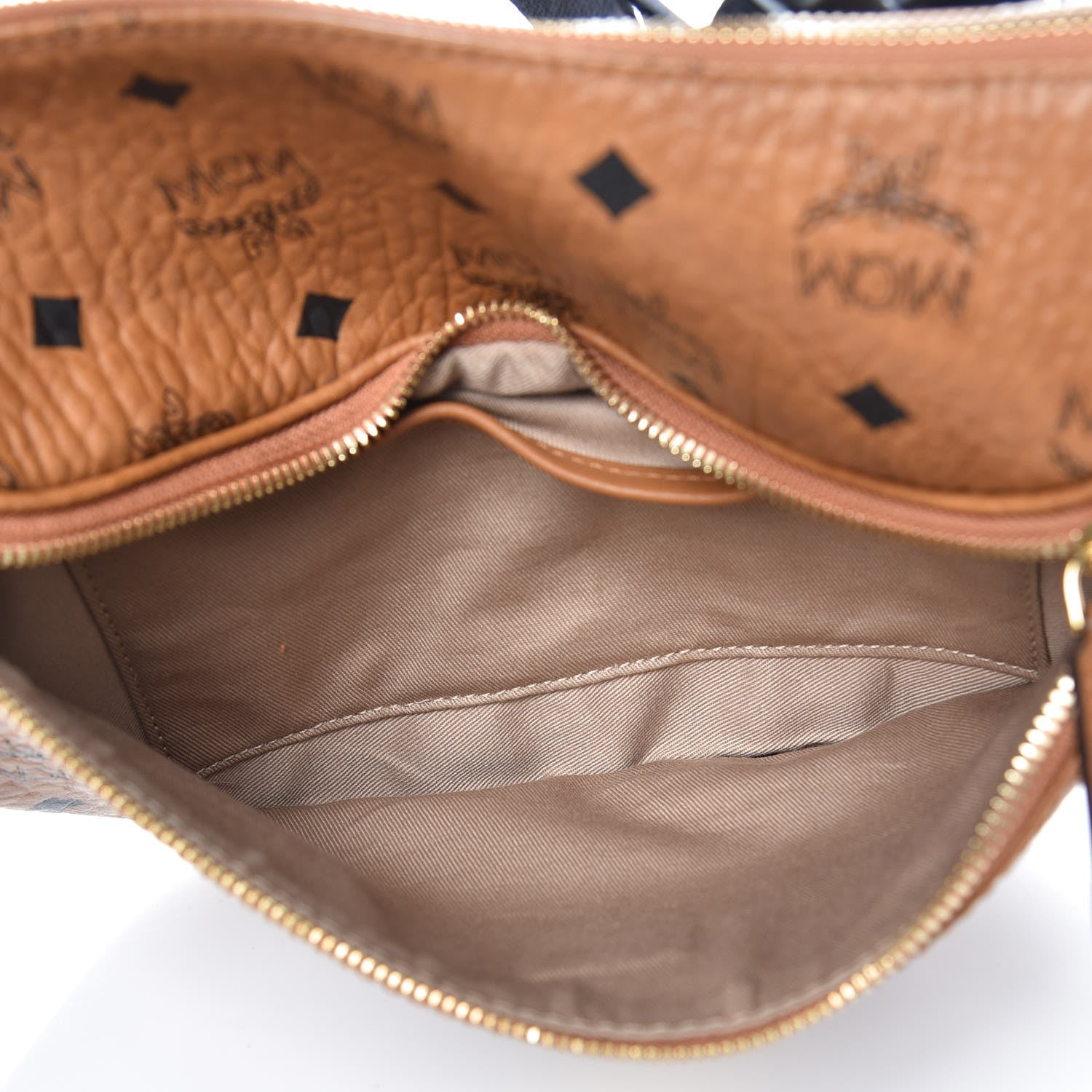 MCM Visetos Stark Belt Bag Cognac 6 of 9