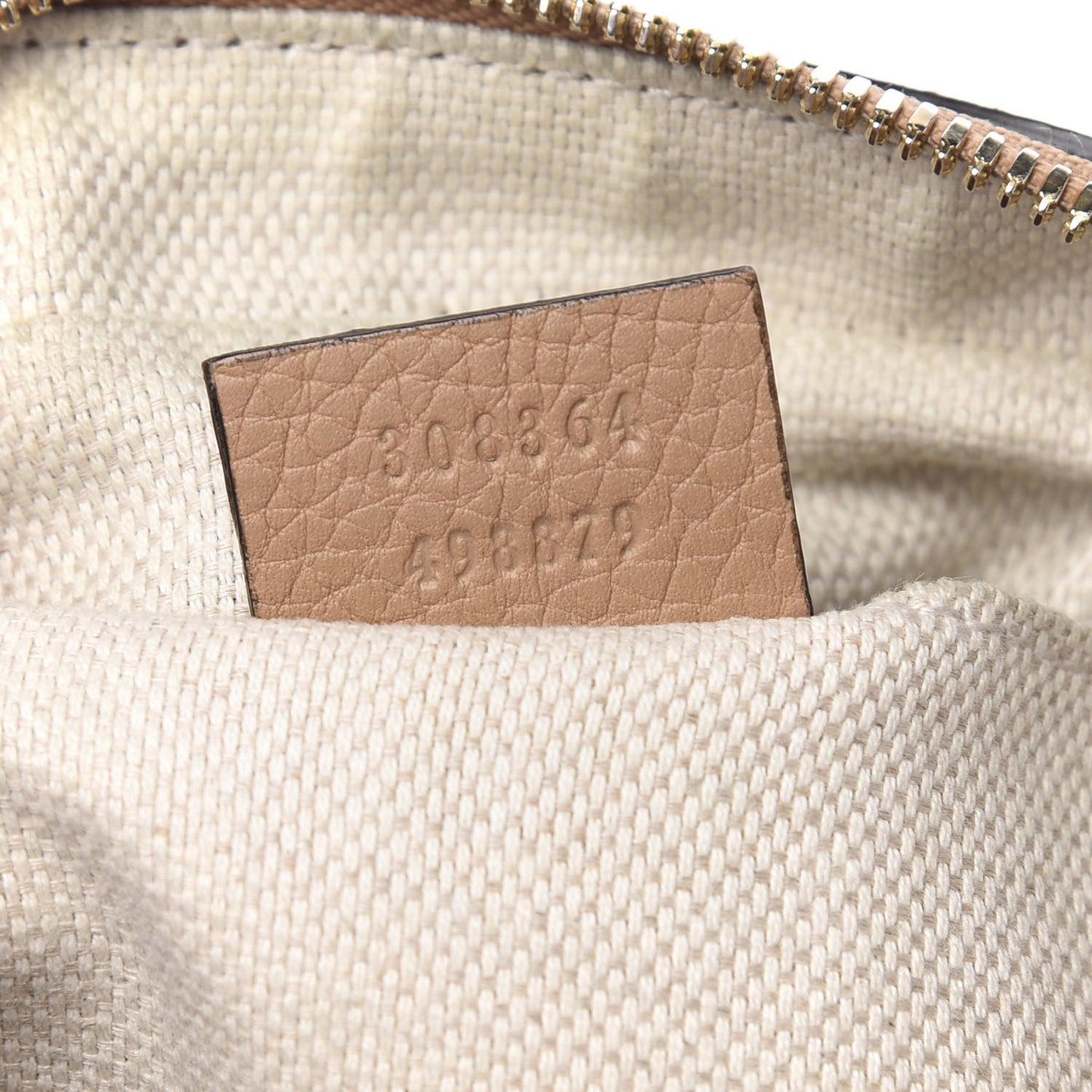 Pebbled Calfskin Small Soho Disco Bag Rose Beige