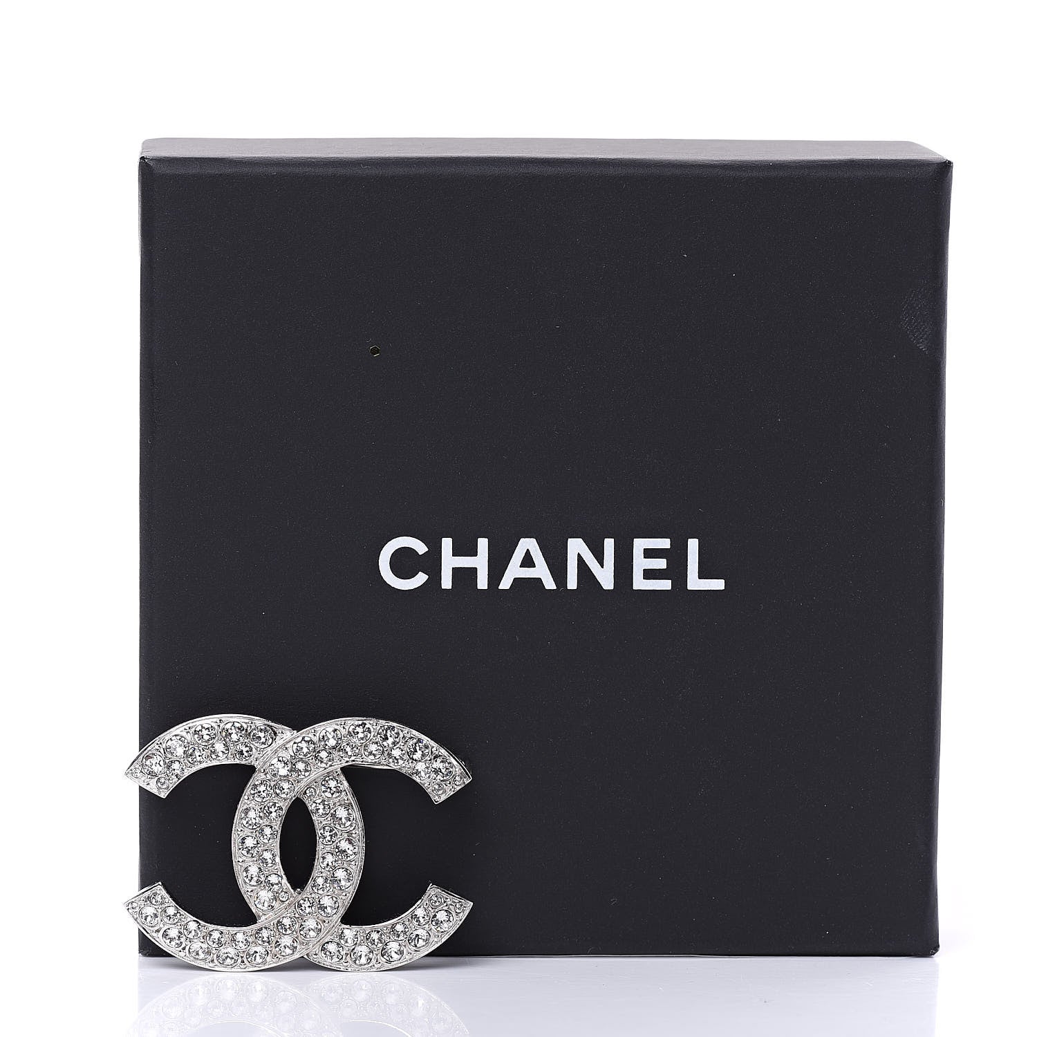 Chanel Crystal Palais Garnier CC Brooch Silver 5 of 5