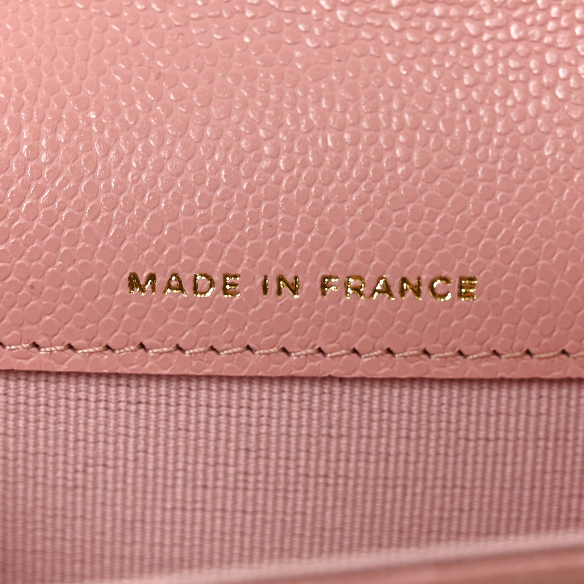 Caviar Quilted Flap Card Holder Wallet Light Pink