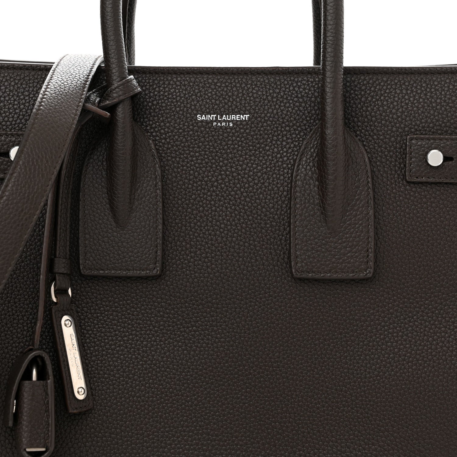 Saint Laurent Grained Calfskin Small Supple Sac De Jour Wood 8 of 12