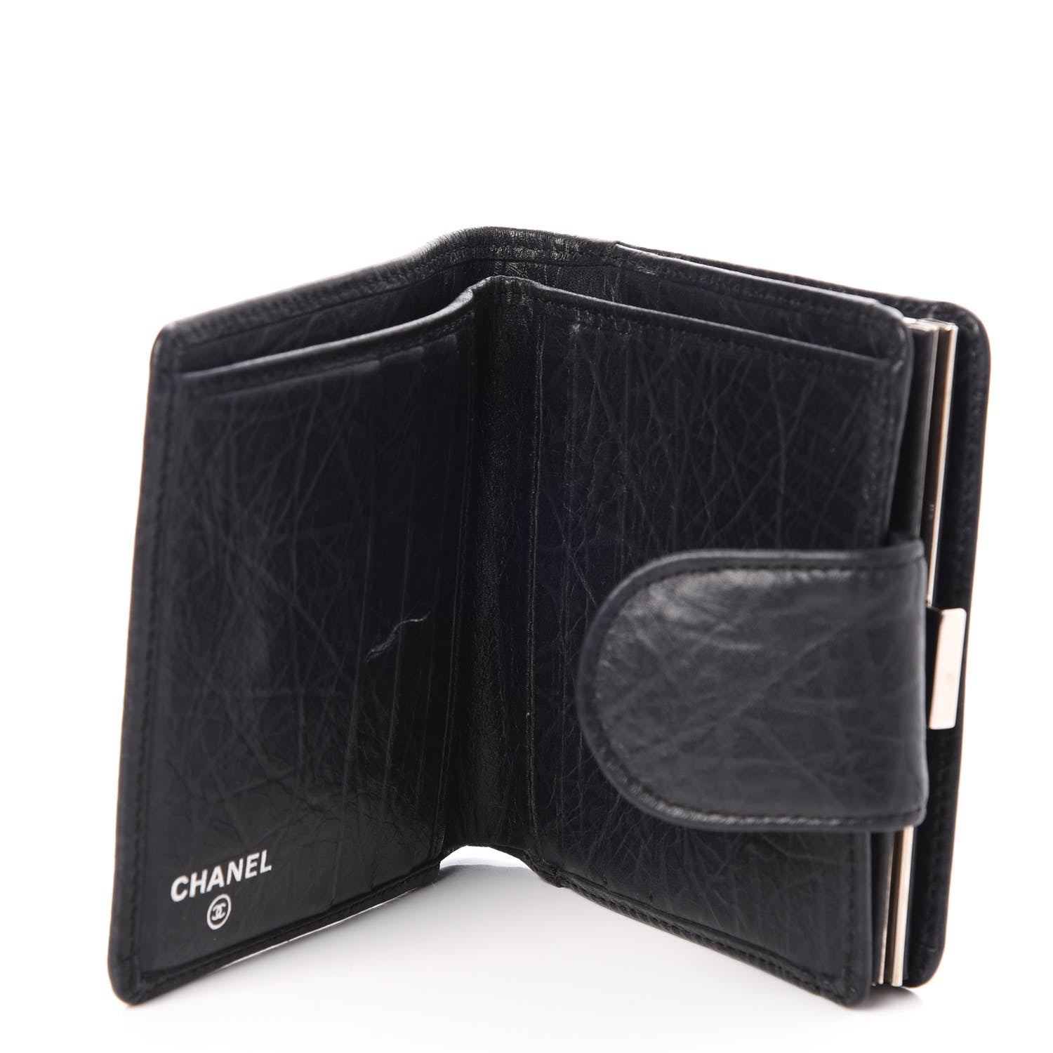 Chanel Calfskin Quilted Cambon Bi-Fold Wallet Black 5 of 9