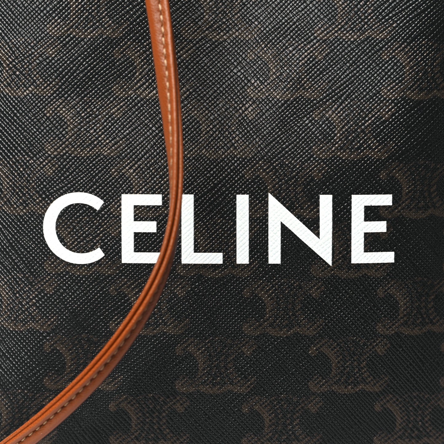 Triomphe Canvas Calfskin Mini Poche Bag Tan