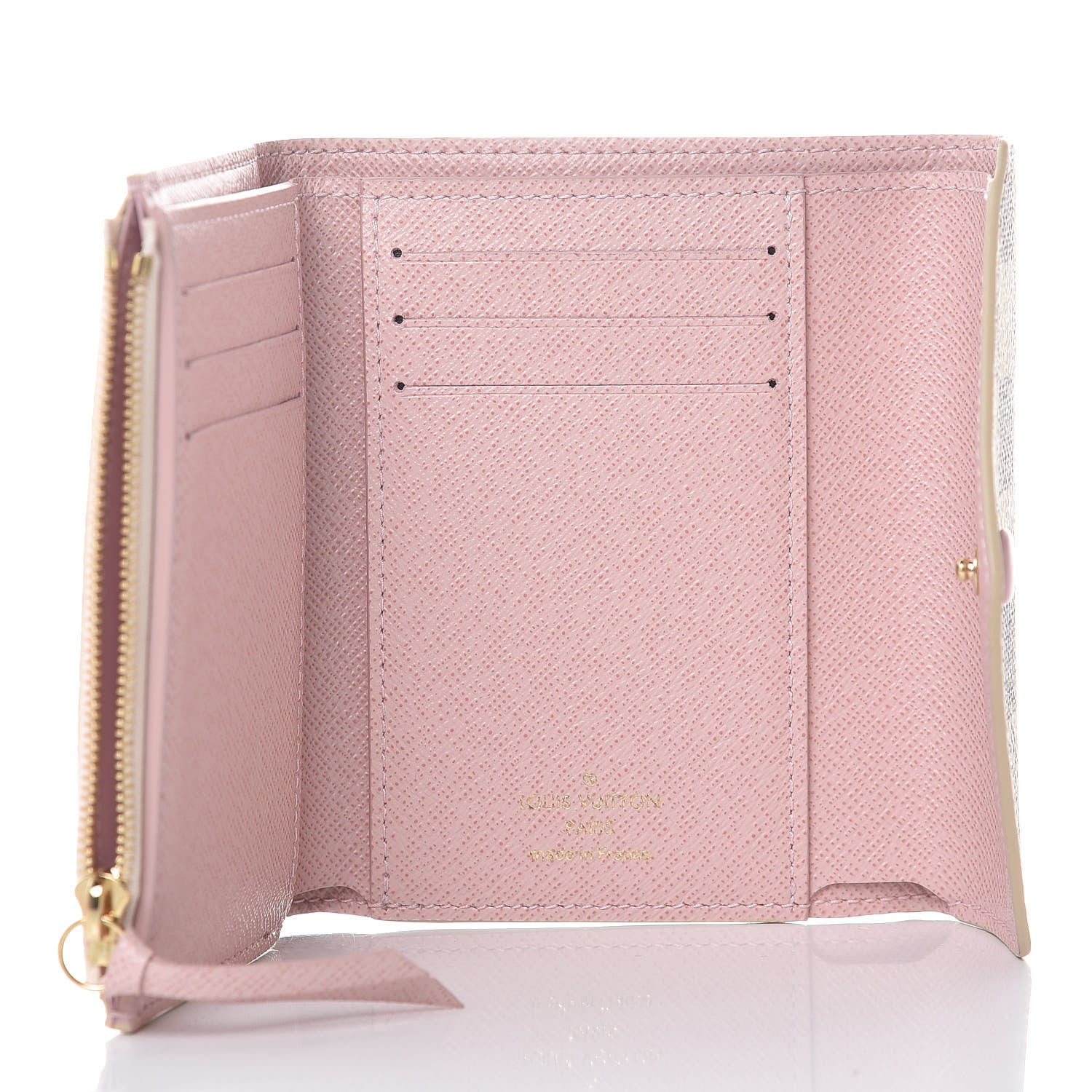 Louis Vuitton Damier Azur Victorine Wallet Rose Ballerine 5 of 9