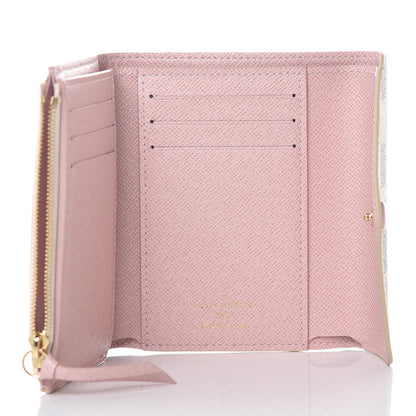 Louis Vuitton Damier Azur Victorine Wallet Rose Ballerine 5 of 9
