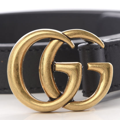Gucci Calfskin Double G 20mm Belt 80 32 Black 3 of 5