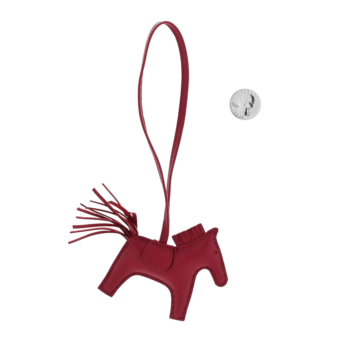 Milo Lambskin Grigri Rodeo Horse Bag Charm PM Rubis