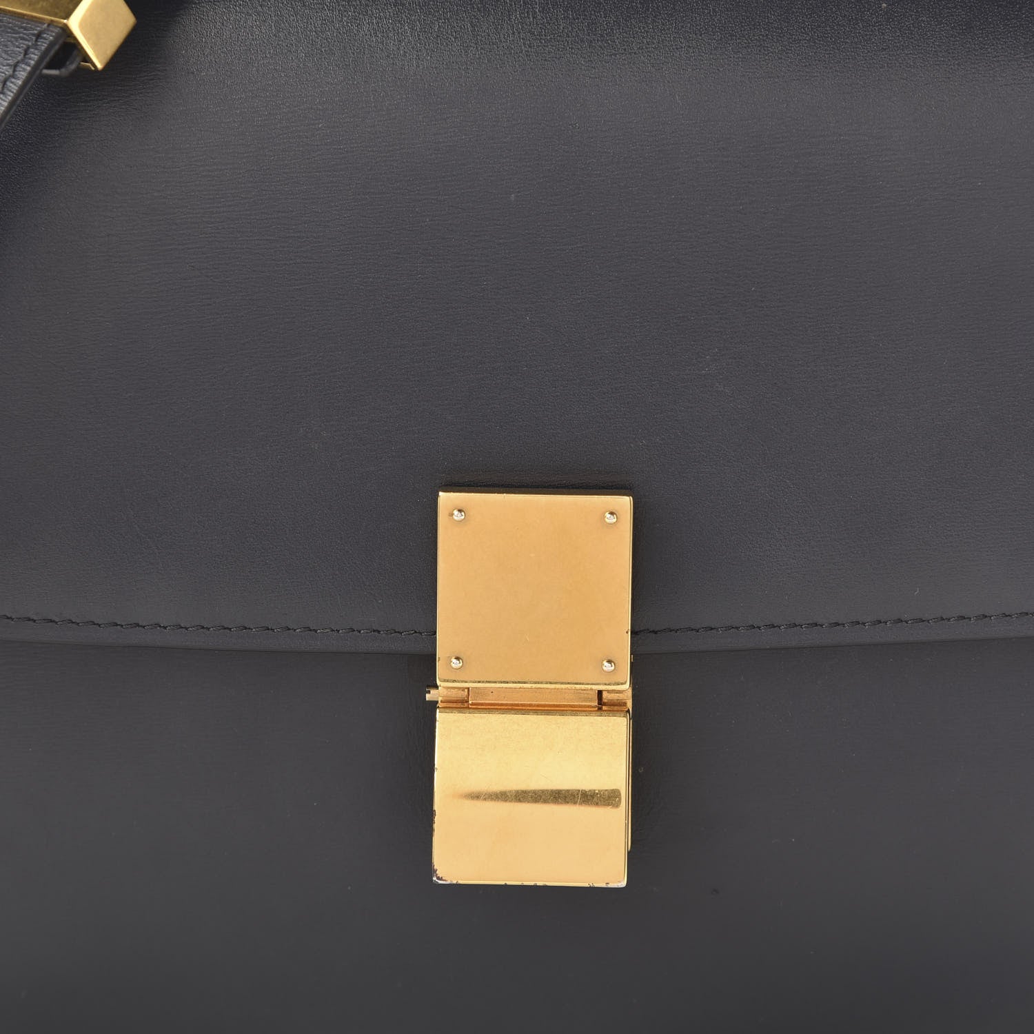 Celine Box Calfskin Medium Classic Box Flap Bag Navy 9 of 10