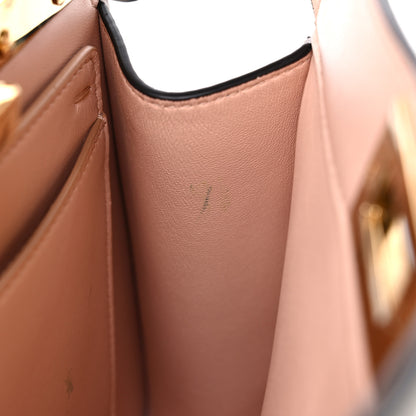 Fendi Vitello Seta Nappa Bi-Color Small Peekaboo I SEE U Satchel White Ice Light Rose Tortora 11 of 14