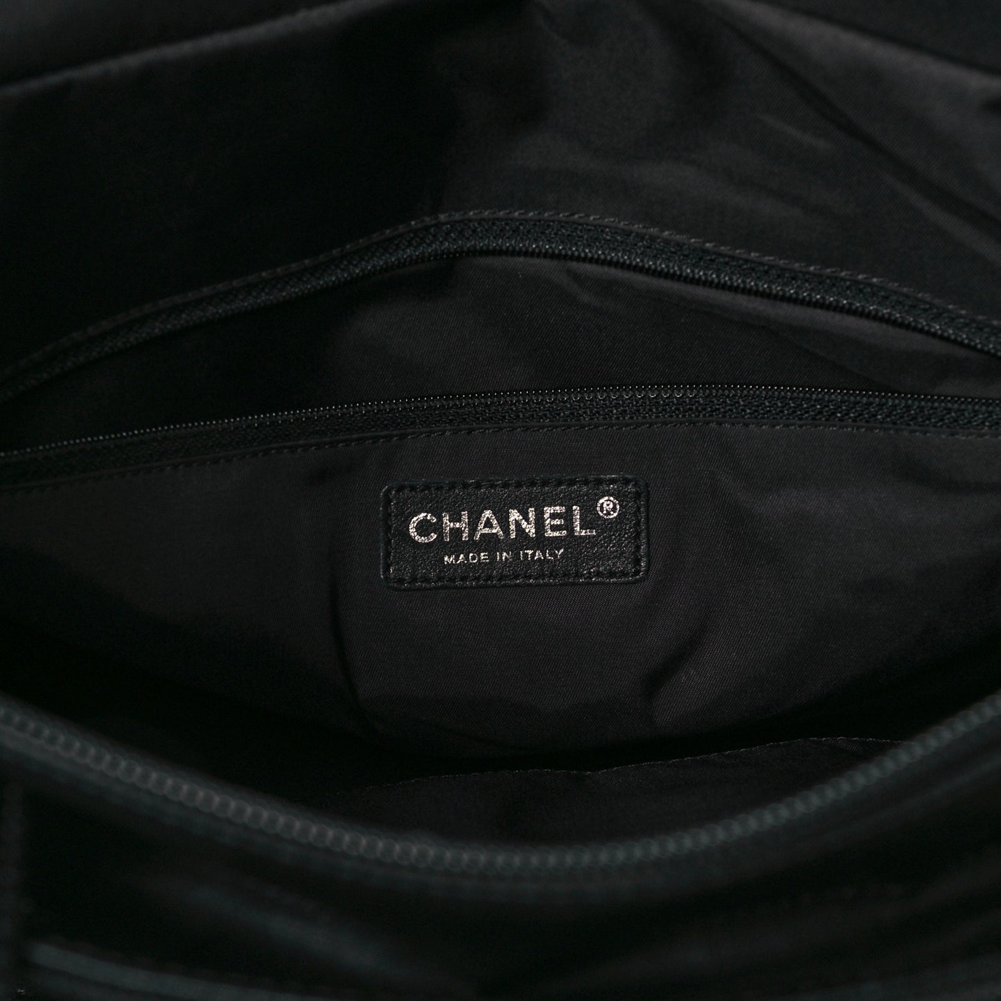 Coated Canvas Quilted Large Paris Biarritz Tote Black