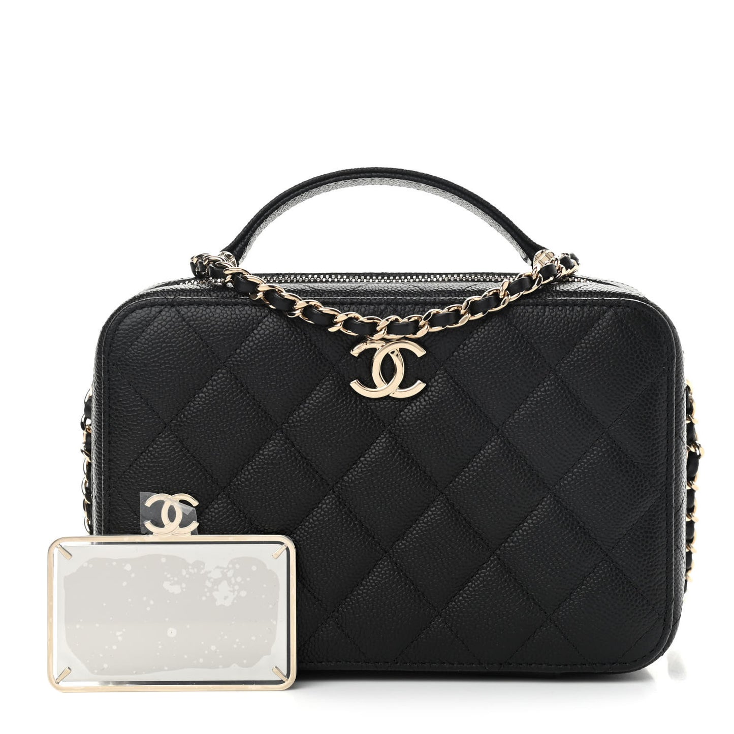 Caviar Quilted Vanity Case Black