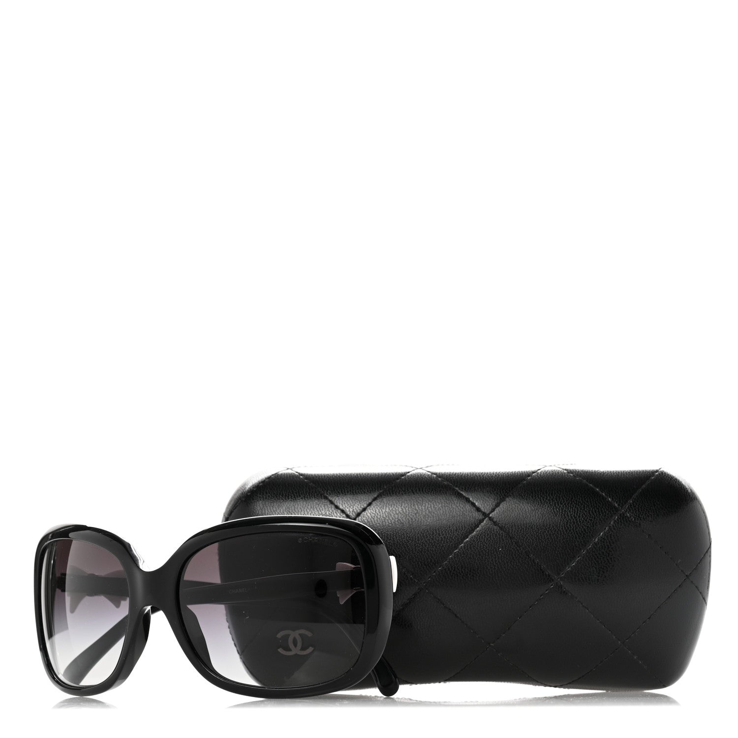Chanel Acetate CC Bow Sunglasses 5171 Black White 8 of 8