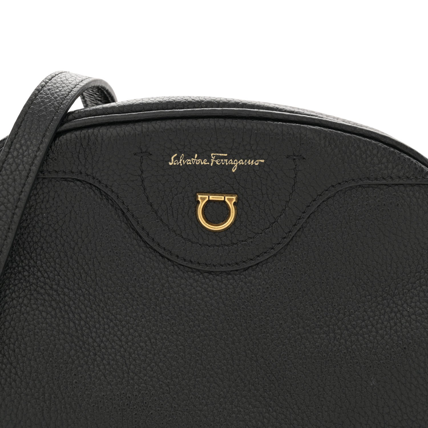 Salvatore Ferragamo Calfskin Travel Camera Crossbody Bag Black 8 of 12