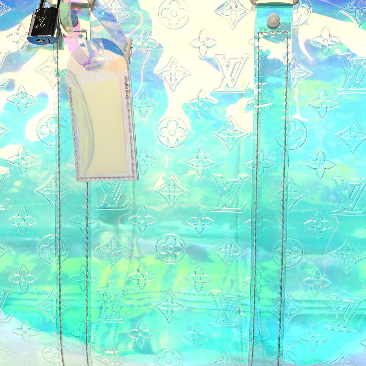 Louis Vuitton PVC Monogram Keepall Bandouliere 50 Iridescent Prism 7 of 11