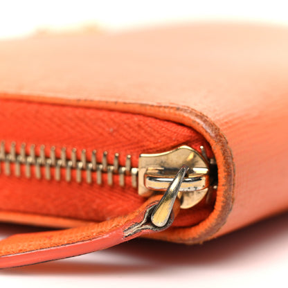 Fendi Vitello Elite Zip Around Wallet Arancio 14 of 14