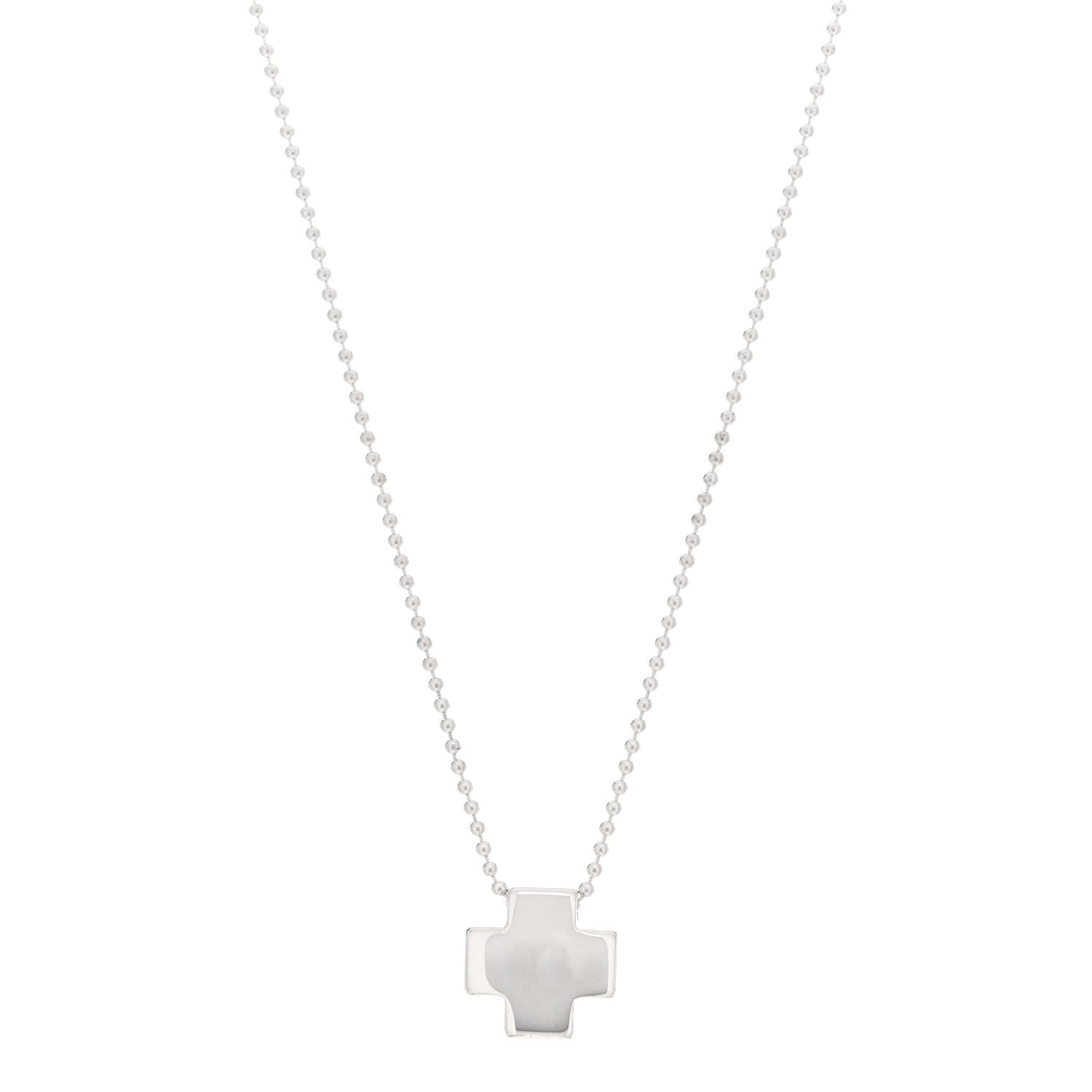 Tiffany Sterling Silver Square Cross Pendant Necklace 1 of 4