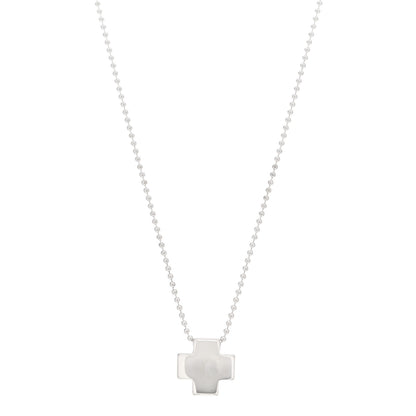 Tiffany Sterling Silver Square Cross Pendant Necklace 1 of 4