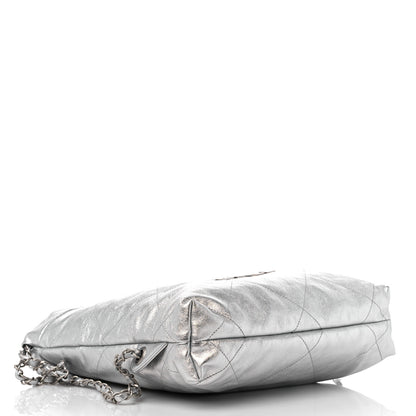 Chanel Metallic Calfskin Quilted Chanel 22 Backpack Silver 4 of 10