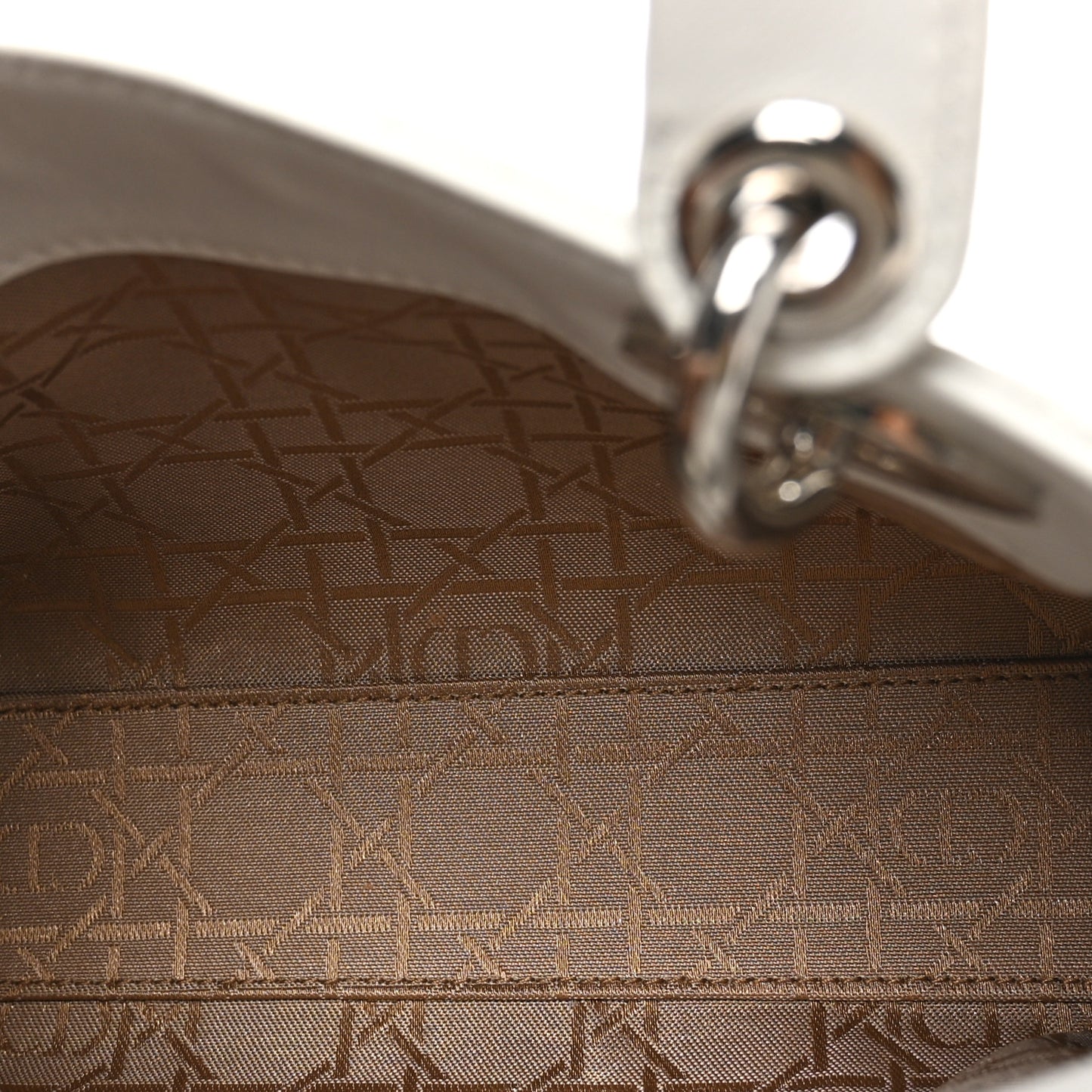 Lambskin Cannage Mini Lady Dior White
