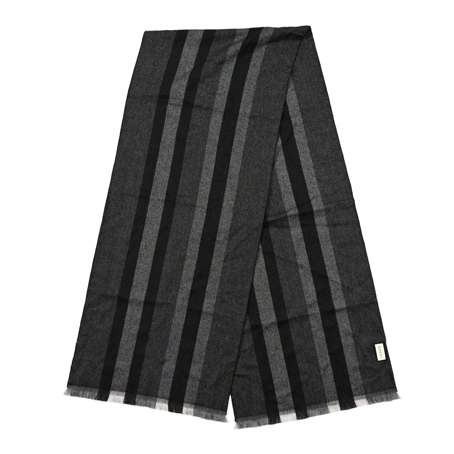 Gucci Wool Junweb Scarf Flannel Grey 2 of 6