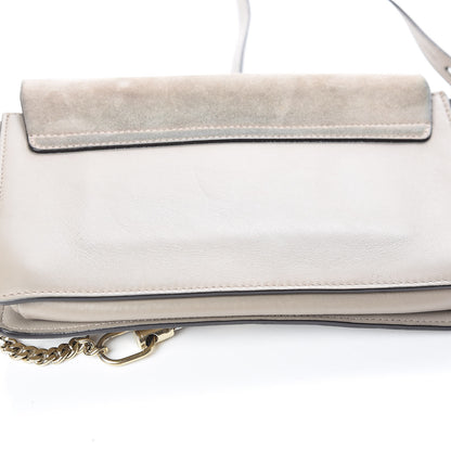 Chloe Suede Calfskin Small Faye Shoulder Bag Motty Grey 16 of 16