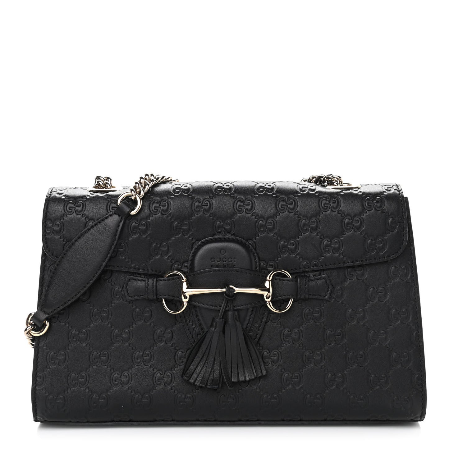 Guccissima Medium Emily Chain Shoulder Bag Black