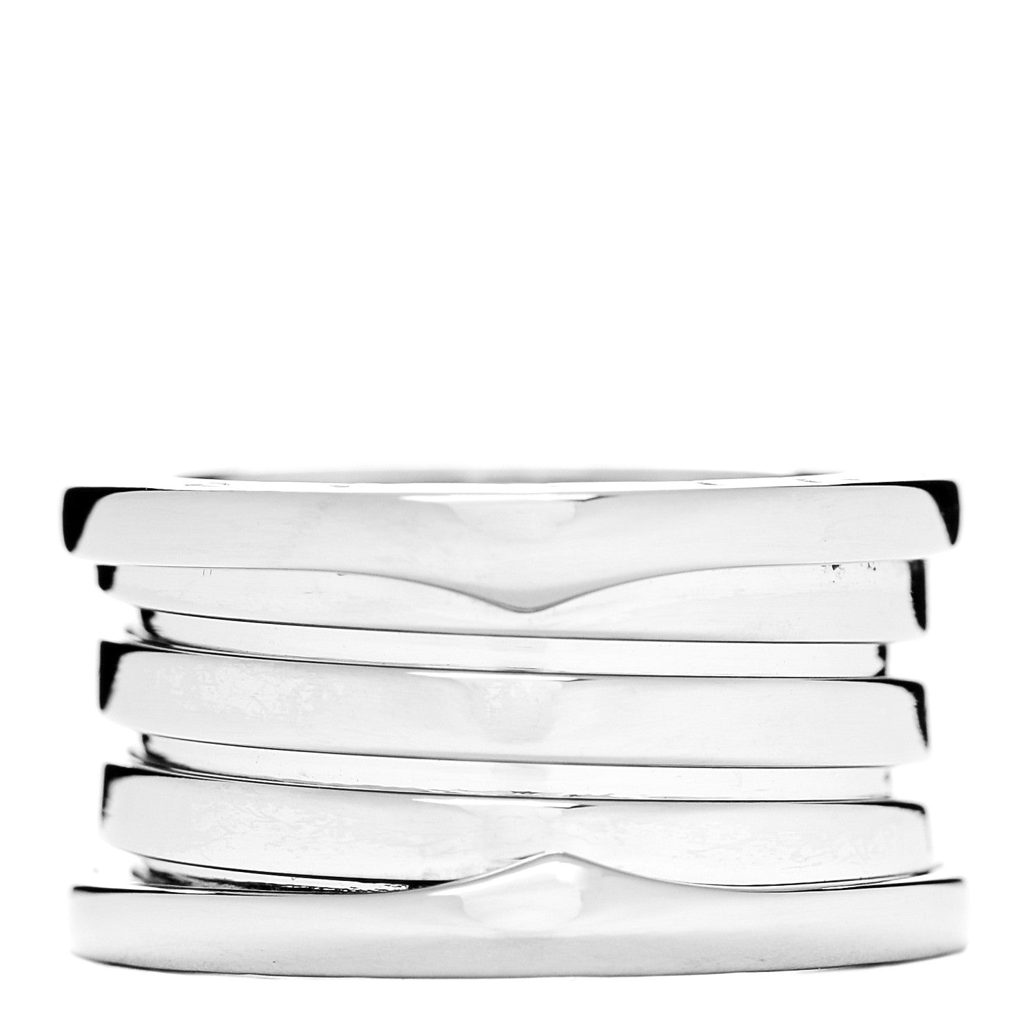 Bulgari 18K White Gold B.Zero1 Four-Band Ring 51 5.75 1 of 5