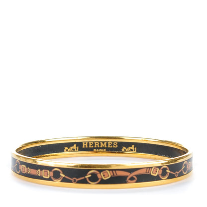 Hermes Enamel Printed Narrow Bracelet 70 1 of 5