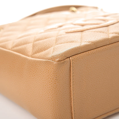Chanel Caviar Quilted Petit Shopping Tote PST Dark Beige 8 of 13