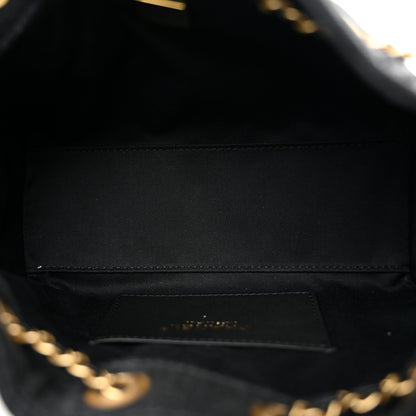 Chanel Washed Denim Quilted Mini Chanel 25 Handbag Black 5 of 11