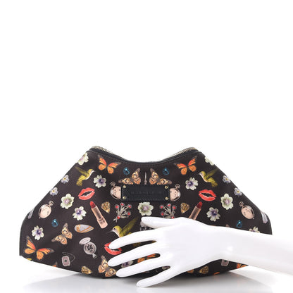 Alexander McQueen Silk Obsessions De Manta Clutch Black 2 of 7