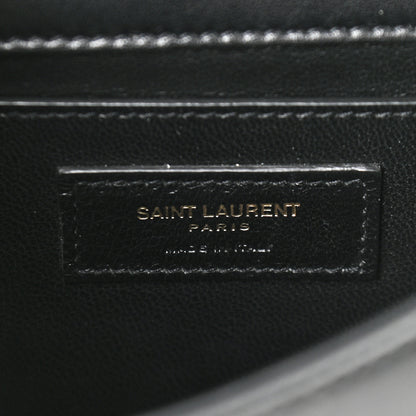 Saint Laurent Smooth Calfskin Small Spontini Saddle Bag Black 6 of 9