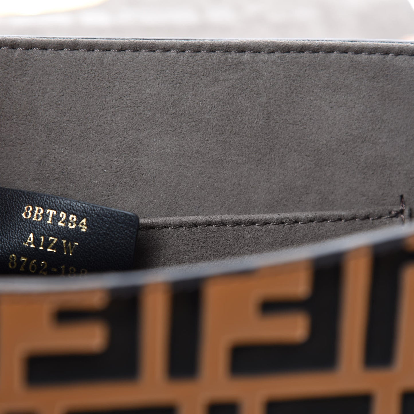 Vitello Century F is Fendi FF Embossed Kan I Shoulder Bag Orzo Tobacco