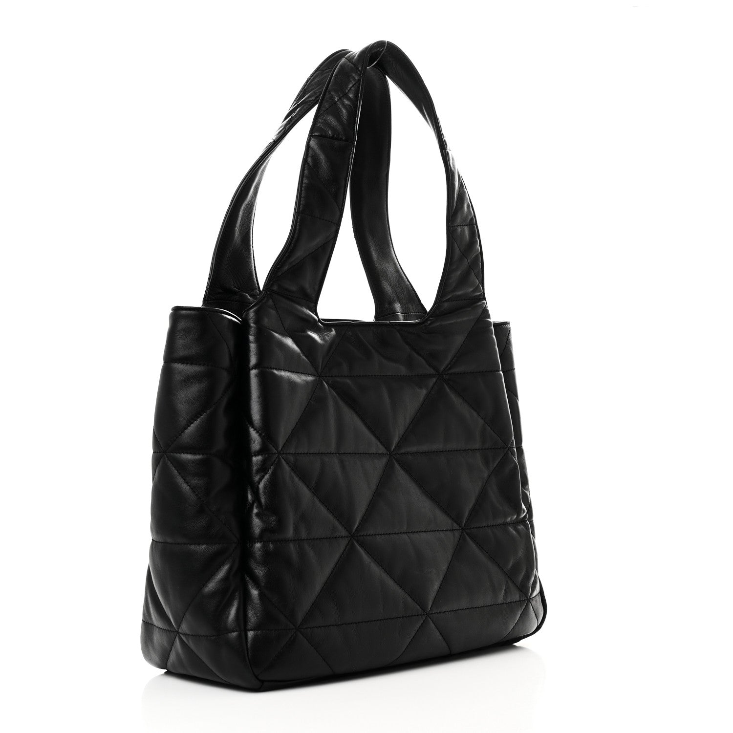 Prada Nappa Quilted Medium Dynamique Tote Black 3 of 10