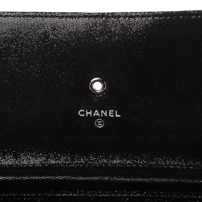 Chanel Iridescent Caviar Crystal Quilted Wallet On Chain WOC Black 8 of 11