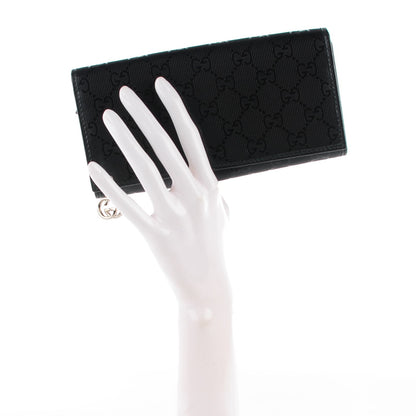 Gucci Imprime Monogram GG Pierce Chain Clutch Wallet Black 10 of 10