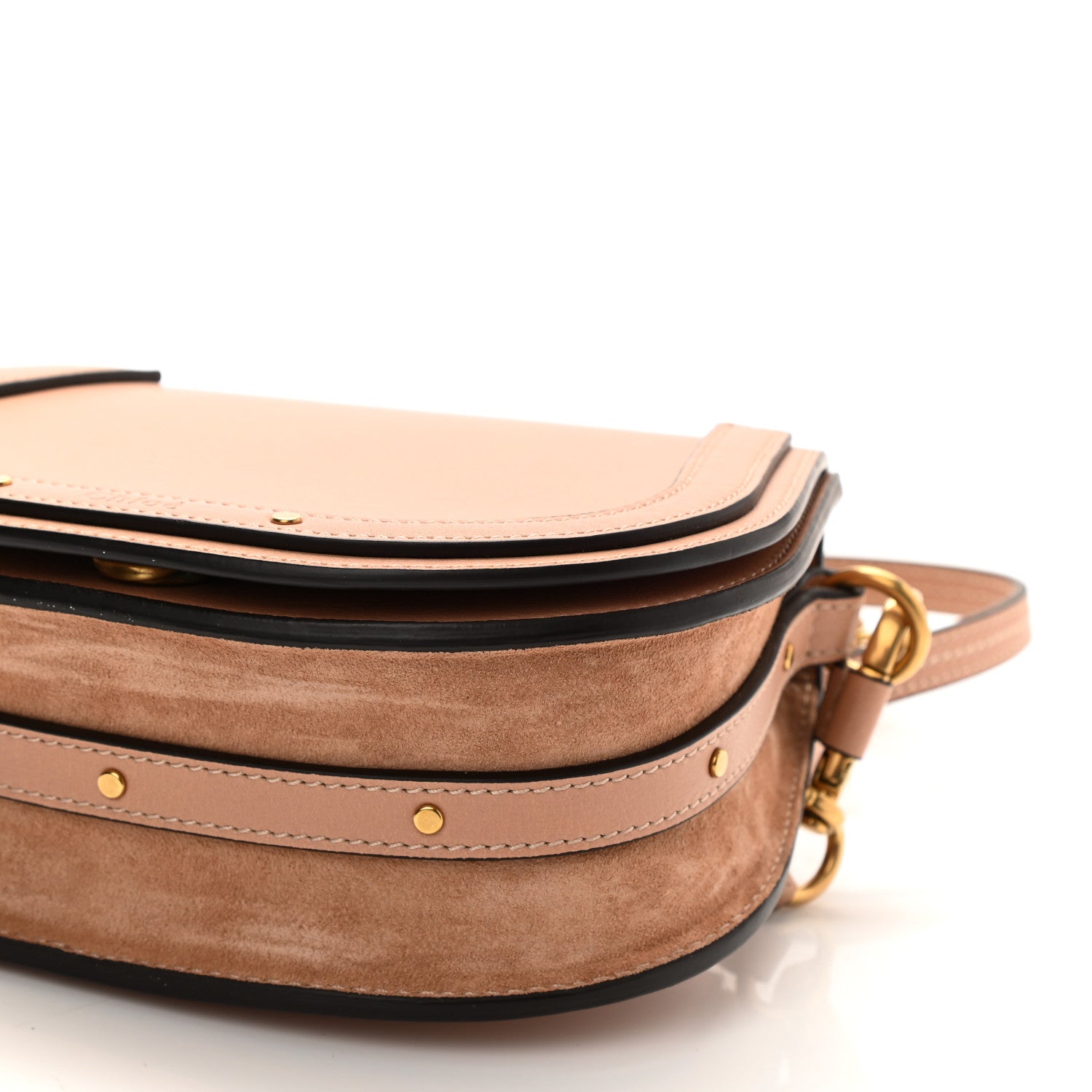 Chloe Calfskin Suede Small Nile Bracelet Bag Biscotti Beige 7 of 7