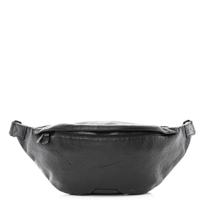 Louis Vuitton Calfskin Monogram Shadow Discovery Bumbag Black 1 of 14