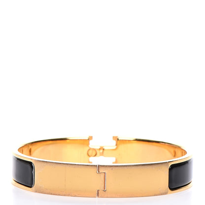Hermes Enamel Narrow Clic Clac H Bracelet GM Black 3 of 5