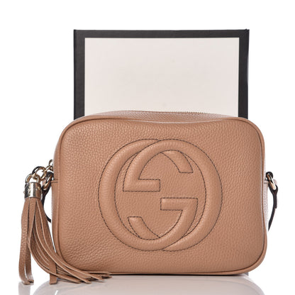 Gucci Pebbled Calfskin Small Soho Disco Bag Camelia 15 of 15