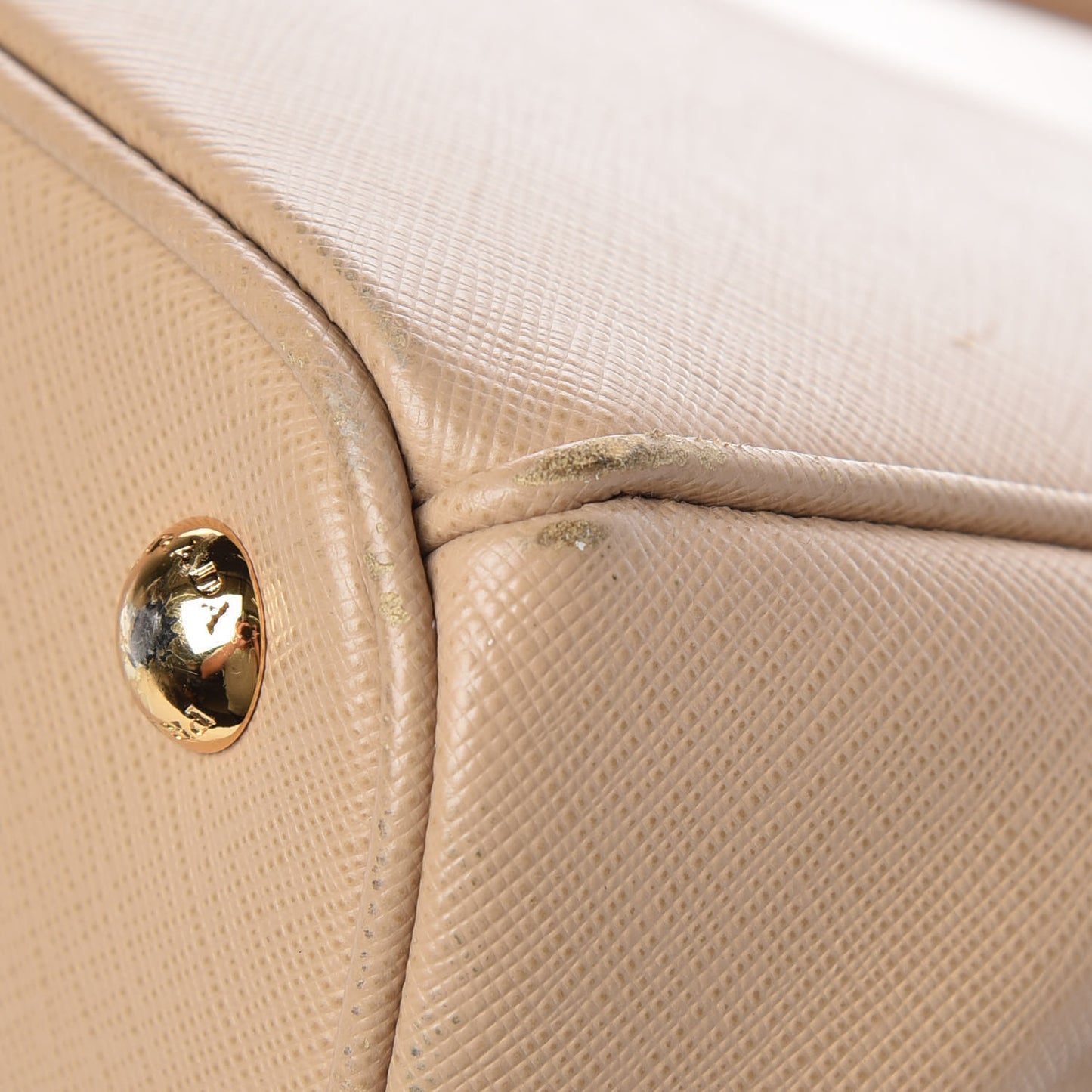 Saffiano Lux Galleria Front Pocket Tote Sabbia