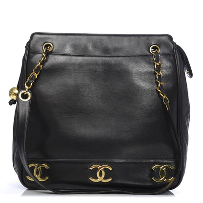 Chanel Lambskin CC Shoulder Bag Black 1 of 10