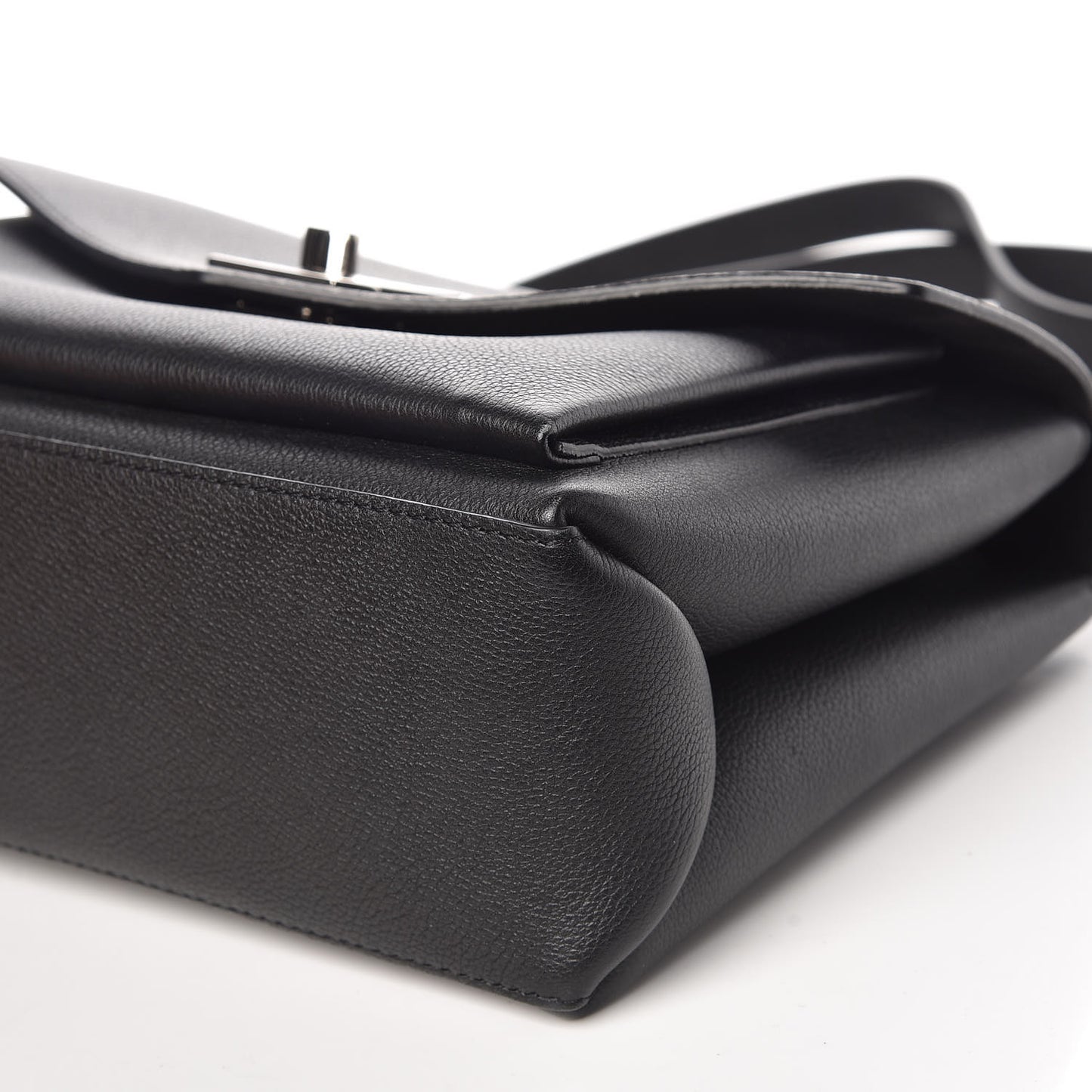 Soft Calfskin My Lockme Top Handle Black