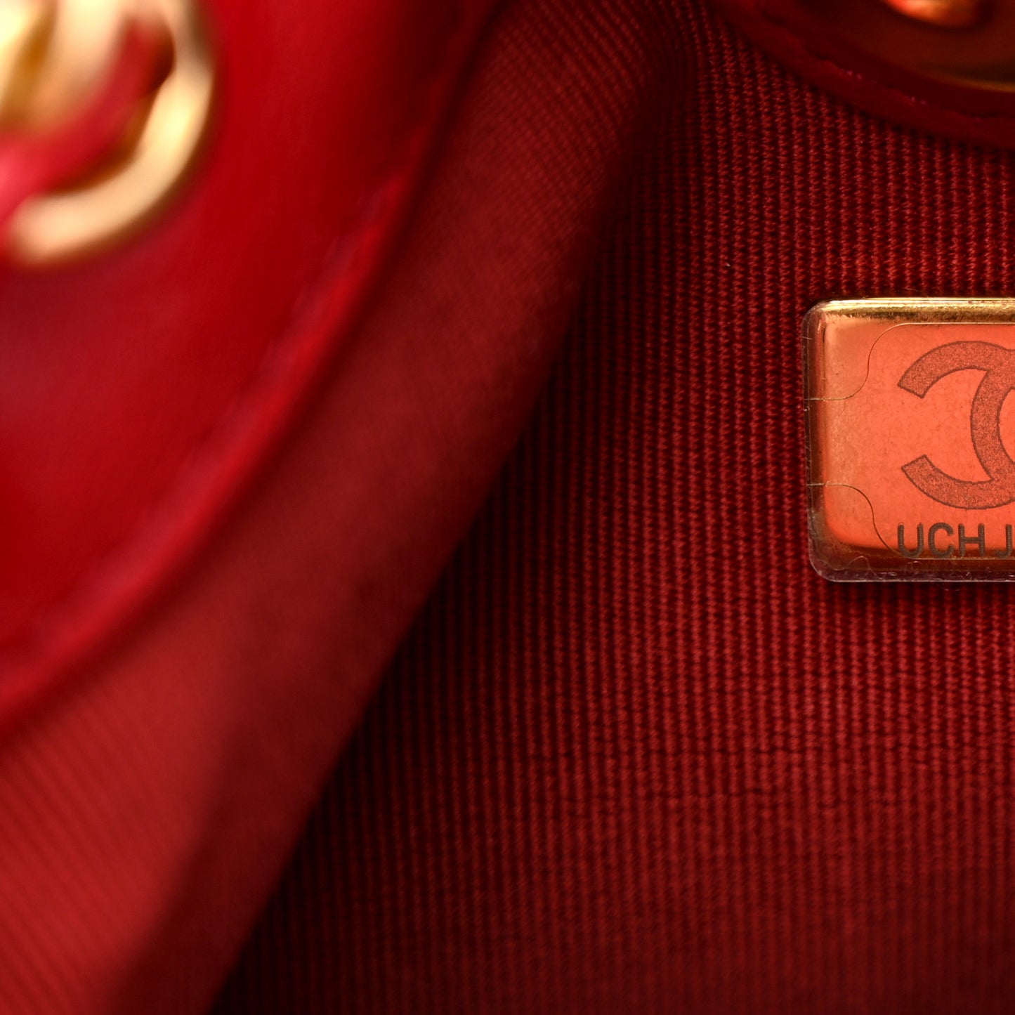 Calfskin Quilted Small Charms Backpack Red