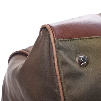 Prada Tessuto Nylon Soft Calfskin Duffle Bag Brown 8 of 13